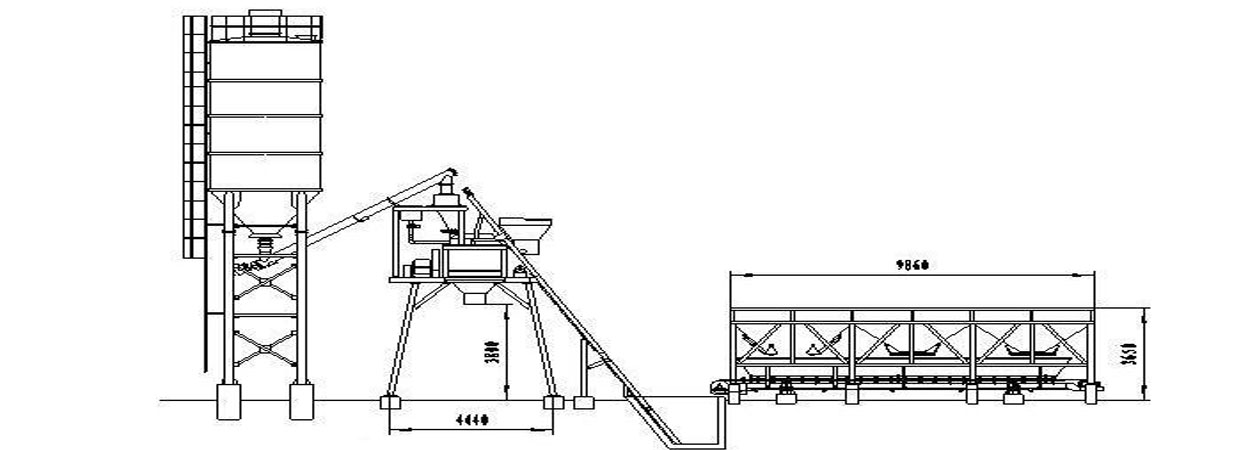 HZS75 batching plant indonesia drawing