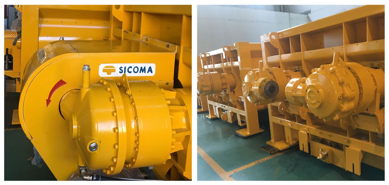 twin shaft sicoma concrete mixer