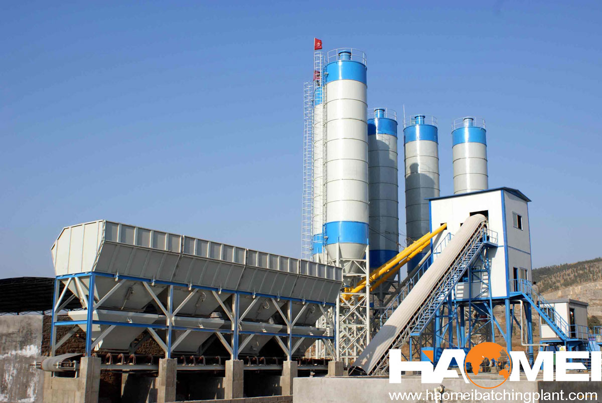 hzs120 concrete batch plant