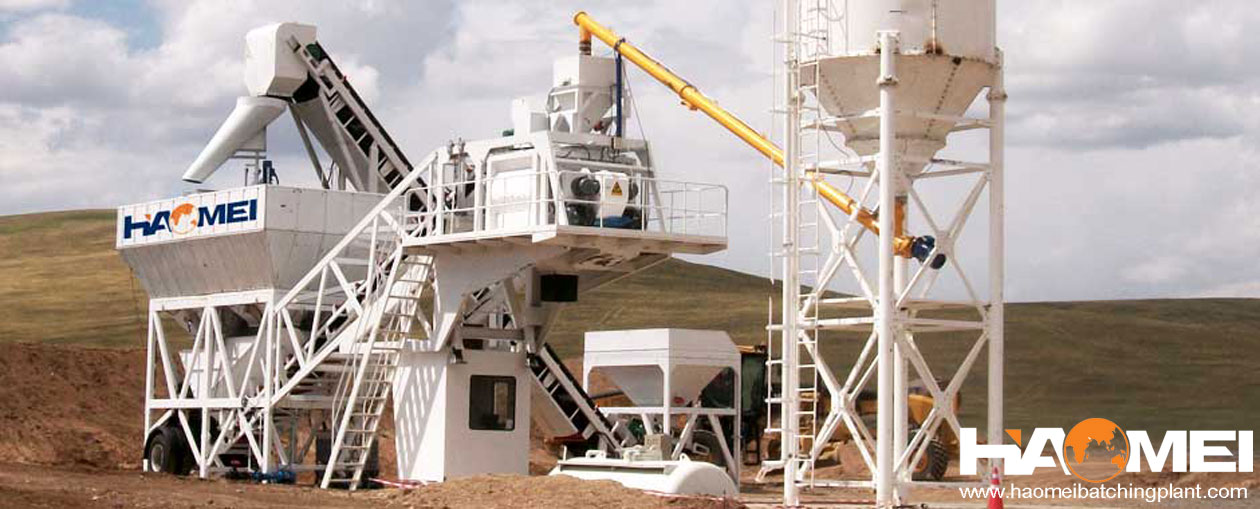 towable concrete batching plant