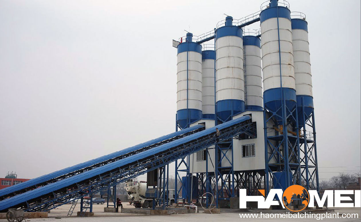 HZS180 concrete mixing plant