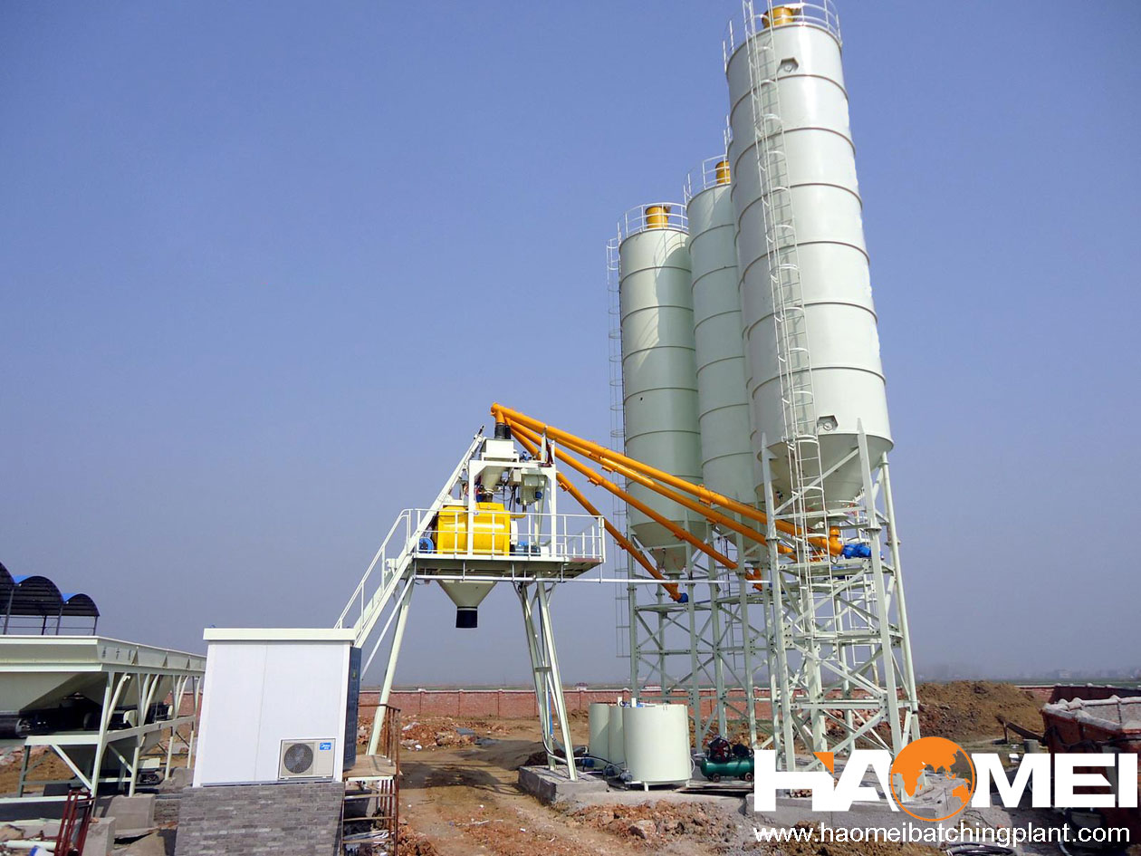Commercial Twin Shaft Batching Plant