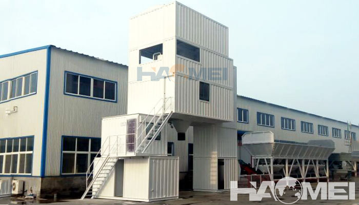 containerized concrete batch plant