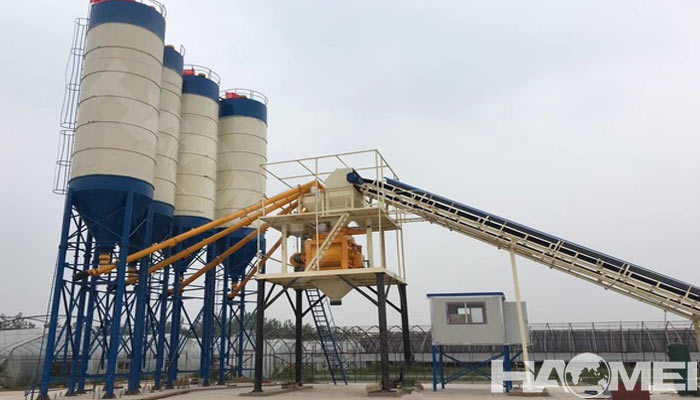 concrete batching plant for road construction