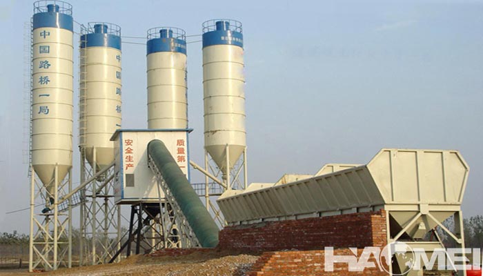 concrete batching plant for road construction