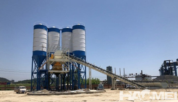 static concrete mixing plant