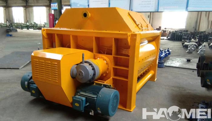 twin shaft concrete mixer machine