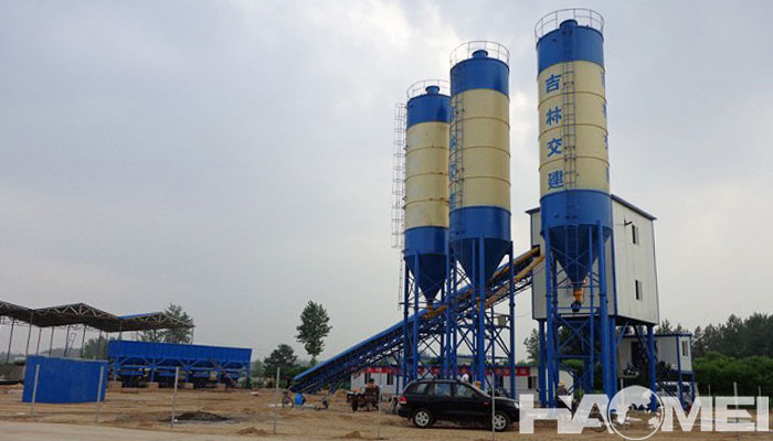 stationary concrete batching plant