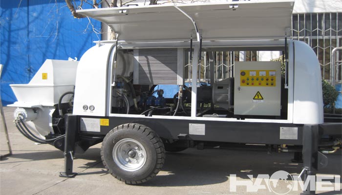 trailer mounted concrete pump