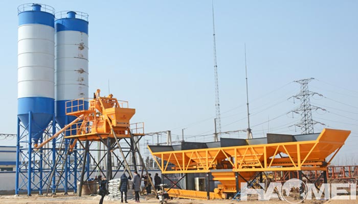 concrete batching and mixing plant