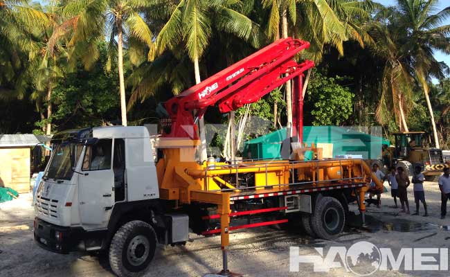 concrete pump long boom