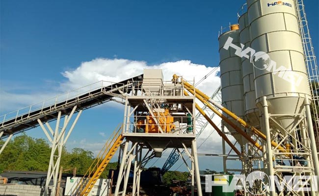 Hzs90 concrete batching plant case