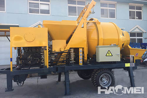 concrete mixer with pump