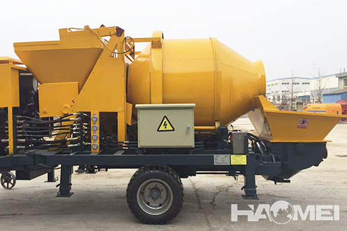 mini concrete mixer with pump