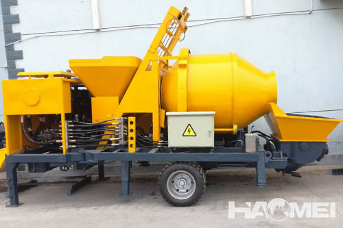 portable concrete mixer with pump