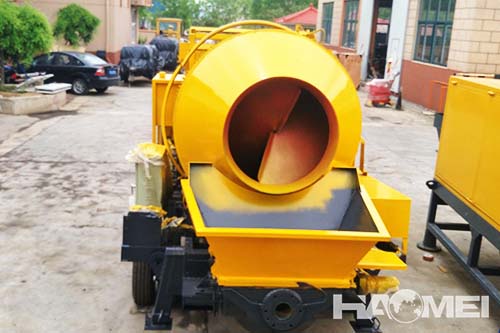 diesel concrete mixer with pump