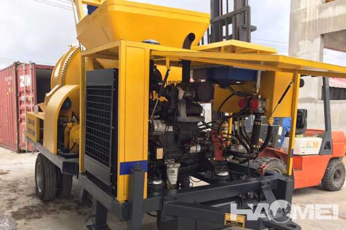 concrete mixer pump machine