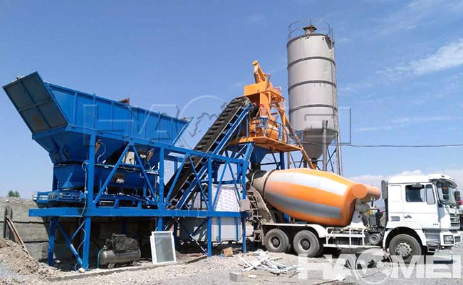 portable type concrete batching plant