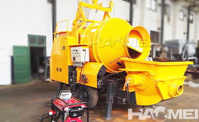 automatic diesel concrete mixer with pump