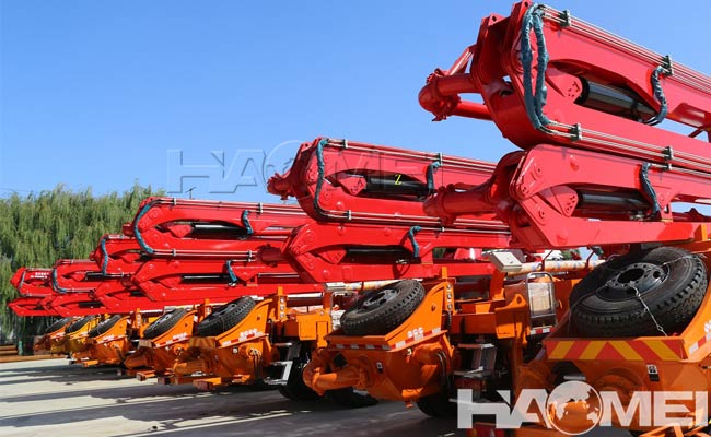 concrete boom truck