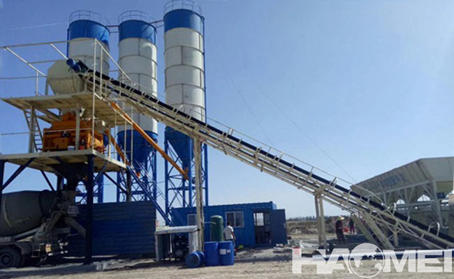 concrete batch mixing plant