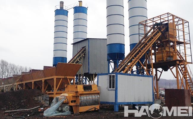 concrete wet mix type batching plant