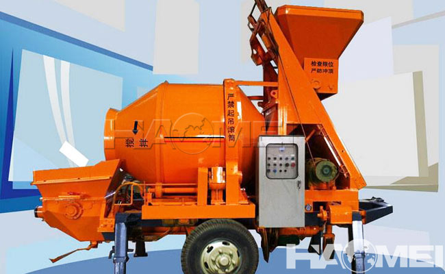 small concrete mixer with pump
