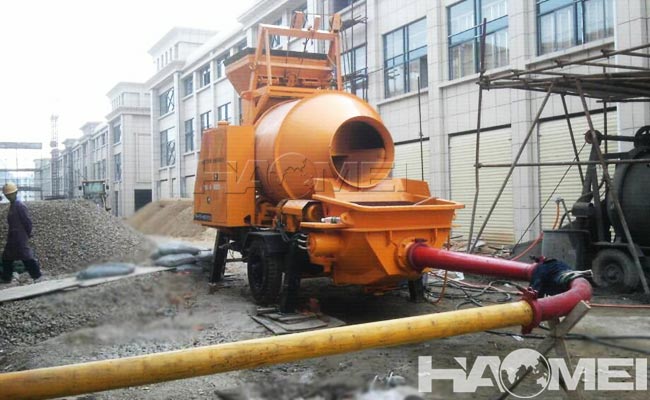 concrete mixer and pump for 20 metre high building