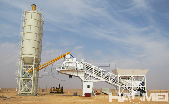 portable concrete mixing plant