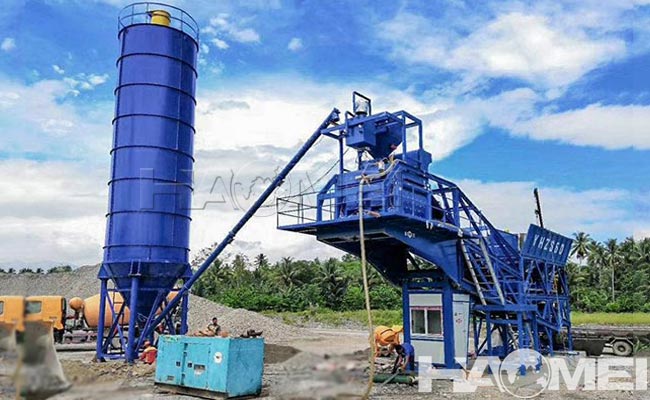 mobile type concrete batching plant