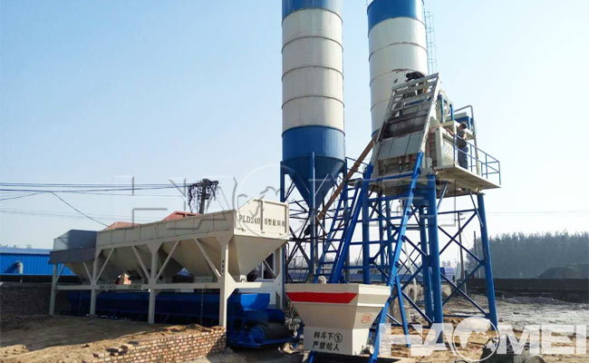 fixed concrete batching plant