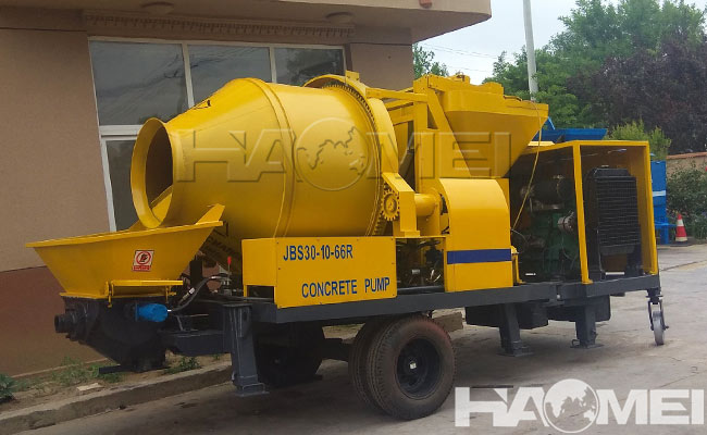 concrete mixer pump trailer