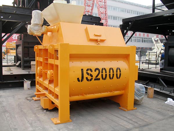 forced twin shaft concrete mixer